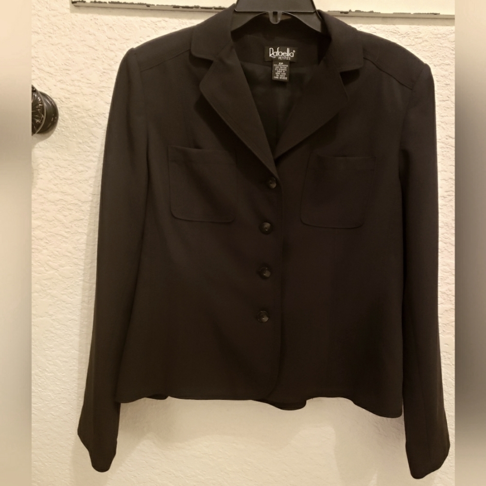 Rafaella Petites Black Lightweight Blazer Size 10P